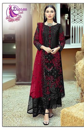 D.NO. DS-102E TO DS-102J BY DINSAA FOX GEORGETTE SALWAR KAMEEZ WHOLESALER IN INDIA