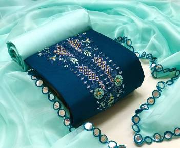 Naira Cotton Silk with Embroidery Work & Mirror Work Salwar Suit