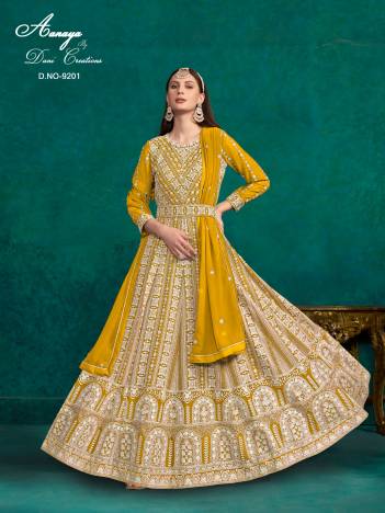 AANAYA VOL 192 BY DANI CREATION DESIGNER GEROGETTE GOWN WHOLESALER IN INDIA