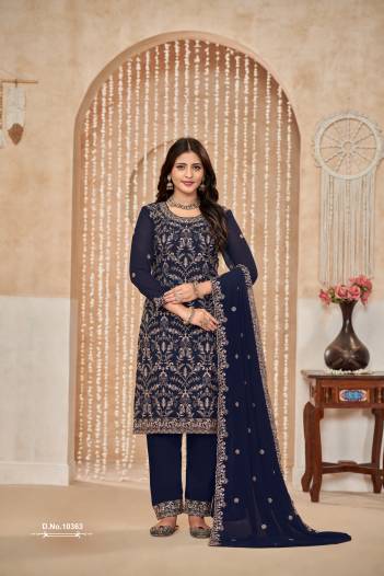 ANJUBAA VOL 36 BY DANI CREATION DESIGNER GEROGETTE SALWAR SUIT WHOLESALER IN INDIA
