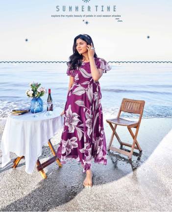 TROPICAL BY BLUEHILLS DESIGNER GEORGETTE GOWN WHOLESALER IN INDIA