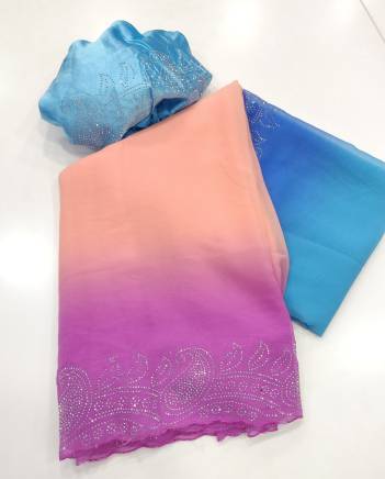 Aliya Swarovski BY RAJYOG DESIGNER GEORGETTE SAREE WHOLESALER IN INDIA