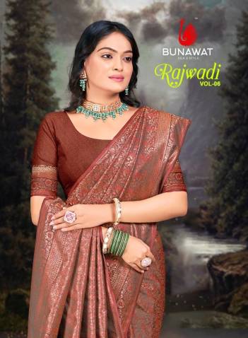 RAJWADI VOL 6  BY BUNAWAT DESIGNER SILK SAREE WHOLESALER IN INDIA