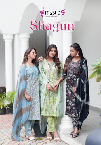 SHAGUN VOL 7 BY MYSTIC 9 DESIGNER EMBROIDERY SALWAR SUIT WHOLESALER IN INDIA