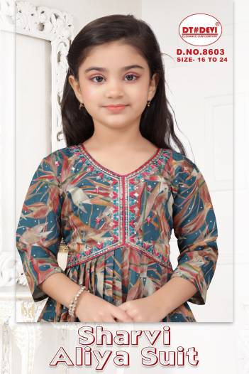 DN 8603 BY SAGAR IMPEX DESIGNER KIDS WEAR ANARKALI SALWAR SUIT WHOLESALER IN INDIA