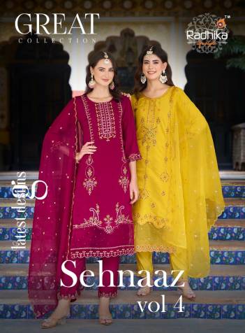 SEHNAZ VOL 4 BY RADHIKA LIFESTYLE DESIGNER SALWAR SUIT WHOLESALER IN INDIA