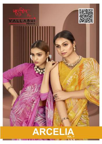 ARCELIA VOL 7 BY VALLABHI PRINTS DESIGNER GEORGETTE SAREE WHOLESALER IN GUJARAT
