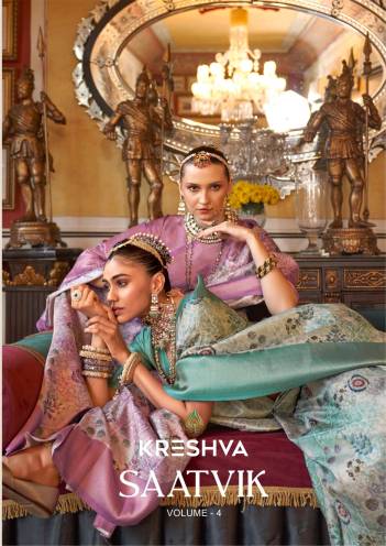 SAATVIK 4 BY KRESHVA DESIGNER SILK SAREE WHOLESALER IN INDIA