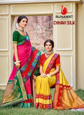 CHHAVI SILK BY BUNAWAT DESIGNER SILK SAREE WHOLESALER IN SURAT