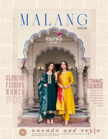 MALANG  VOL 1 BY RADHIKA LIFESTYLE DESIGNER SILK SALWAR SUIT WHOLESALER IN INDIA