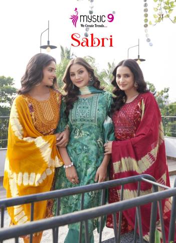SABRI VOL 4 BY MYSTIC 9 DESIGNER EMBROIDERY SALWAR SUIT WHOLESALER IN INDIA