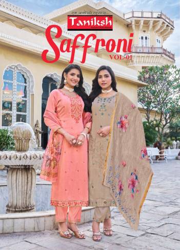 SAFFRONI VOL 1 BY TANIKSH DESIGNER EMBROIDERY SALWAR SUIT WHOLESALER IN  INDIA