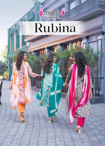RUBINA VOL 6 BY MYSTIC 9 DESIGNER EMBROIDERY SALWAR SUIT WHOLESALER IN INDIA
