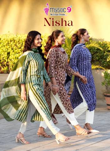 NISHA VOL 4 BY MYSTIC 9 DESIGNER EMBROIDERY SALWAR SUIT WHOLESALER IN INDIA
