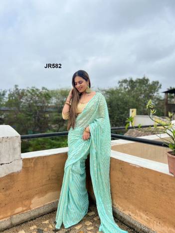 D.NO. JR582 BY JR GEORGETTE SAREE MANUFACTURER IN INDIA