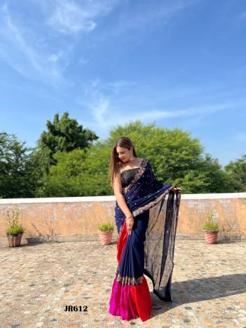 D.NO. JR612 BY SAGAR IMPEX GEORGETTE SAREE MANUFACTURER IN INDIA