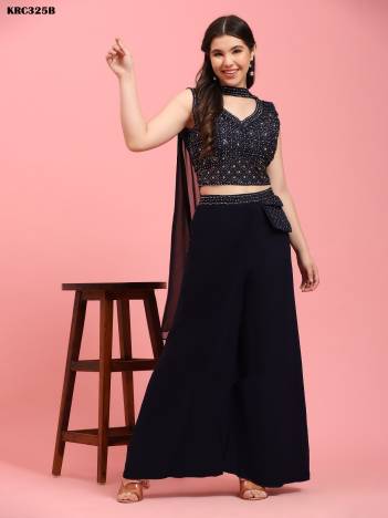 D.NO. KRC325A TO KRC325D BY AMOHA PURE GEORGETTE LEHENGA CHOLI WHOLESALER IN INDIA