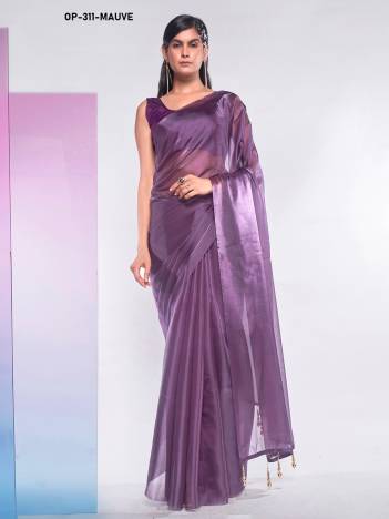 D.NO. OP 311 MAUVE BY LAXMINAM JIMMY SAREE MANUFACTURER IN INDIA