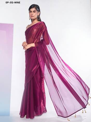 D.NO. OP 312 WINE BY LAXMINAM JIMMY SAREE MANUFACTURER IN INDIA