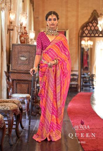 QUEEN BY REWAA GEORGETTE SAREE MANUFACTURER IN INDIA