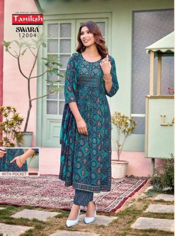 SWARA VOL 12 BY TANIKSH CAPSULE RYON PRINT SALWAR KAMEEZ WHOLESALER IN INDIA