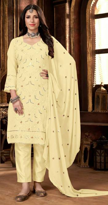 D.NO. R-583A TO R-583D by RAMSHA  GEORGETTE  EMBROIDERY WITH HANDWORK Salwar Kameez