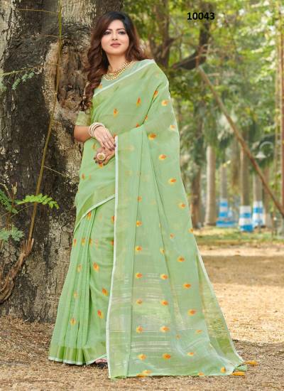 ANANDI BY SANGAM PRINTS LINEN SAREE WHOLESALER IN INDIA