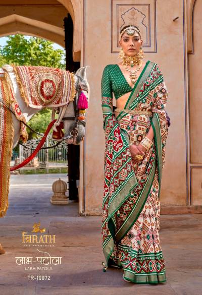 LABH PATOLA BY TRIRATH PRINTED DESIGNER SAREE WHOLESALER IN INDIA