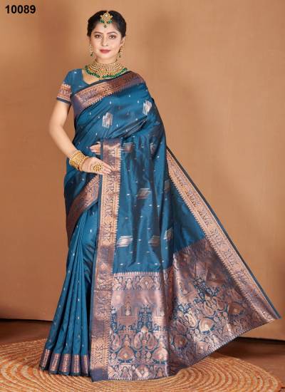 PIYA BASANT BY SANGAM PRINTS BANARASI SILK SAREE WHOLESALER IN INDIA