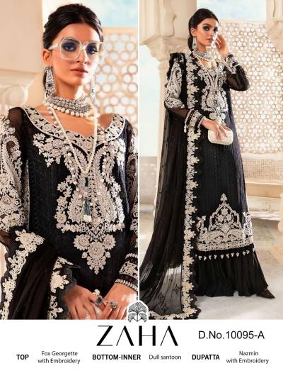 ZAHA 10095 COLOUR'S 10095A & 10095B Pakistani  Salwar suit wholesaler in gujarat