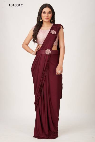 AMOHA 101001 COLOUR FANCY READYMADE SAREE ONLINE STORE