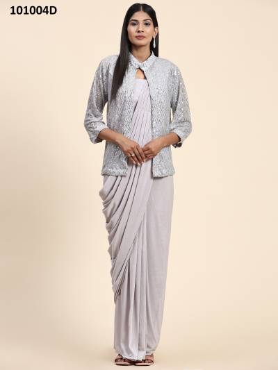 D.NO.101004A TO 101004E BY AMOHA PARTY WEAR SAREE MANUFACTURER IN INDIA