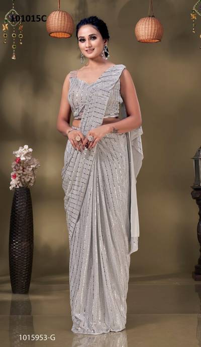 101015A TO 101015G BY AMOHA IMPORTED BONDED FABRIC SAREE WHOLESALER IN INDIA