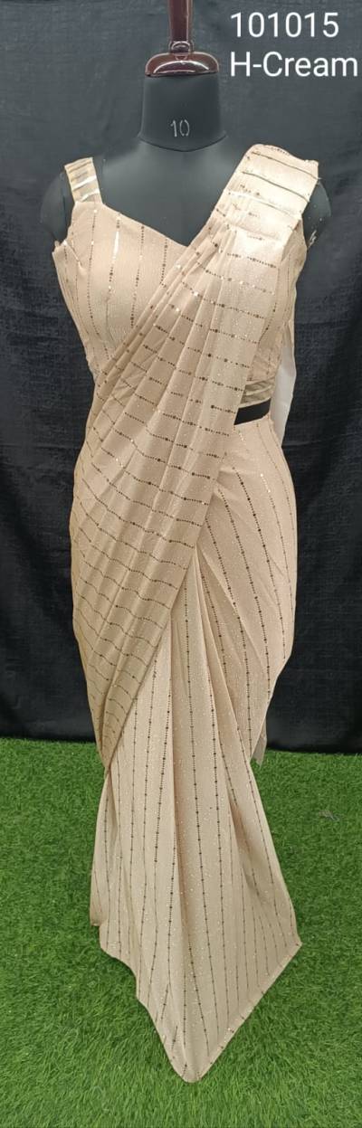 D.NO. 101015H BY AMOHA IMPORTED BONDED FABRIC SAREE MANUFACTURER IN INDIA