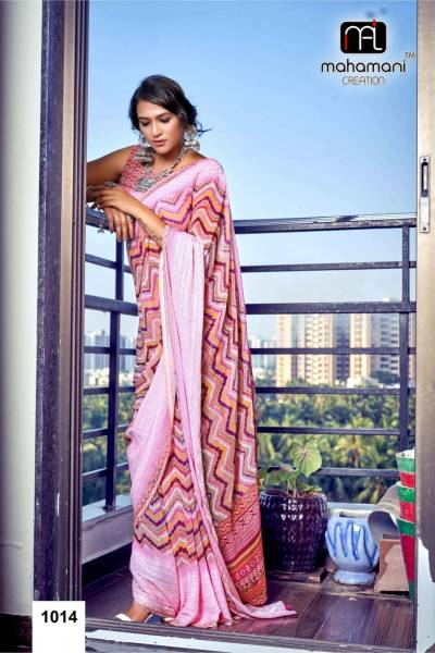 ALBELI BY MAHAMANI CREATION PRINTED SAREE WHOLESALER IN SURAT