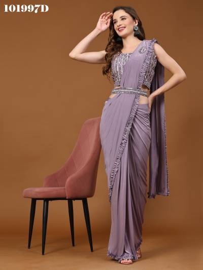 D.NO. 101997A TO 101997D BY AMOHA PARTY WEAR SAREES MANUFACTURER IN INDIA