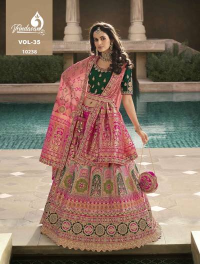 VRINDAVAN VOL-35 BY ROYAL BANARASI SILK LEHENGA CHOLI WHOLESALER IN INDIA