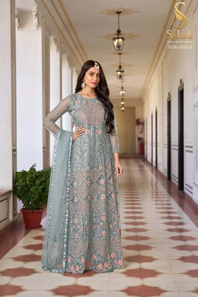 SIMRAN BY SABAH BUTTERFLY NET GOWN MANUFACTURER IN INDIA