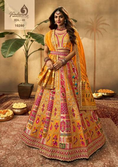 VRINDAVAN VOL-45 BY ROYAL BANARASI SILK LEHENGA CHOLI MANUFACTURER IN INDIA
