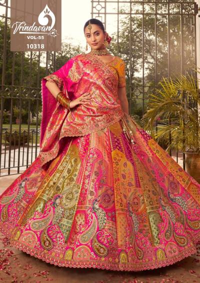 ROYAL VRINDAVAN VOL-55 10314 TO 10319 DESIGNER BANARASI SILK LEHENGA CHOLI WHOLESALER IN INDIA