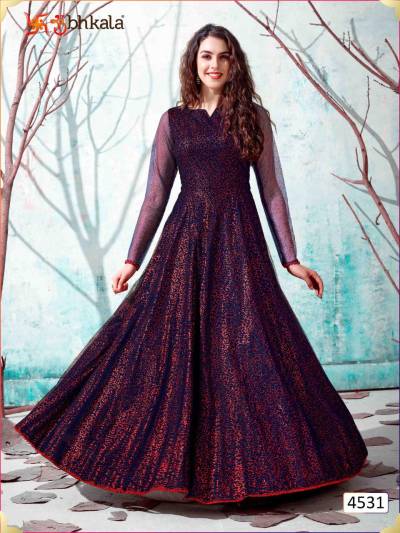 FLORY VOL-13 BY KHUSHBOO LONG ANARKALI GOWN WHOLESALER IN INDIA