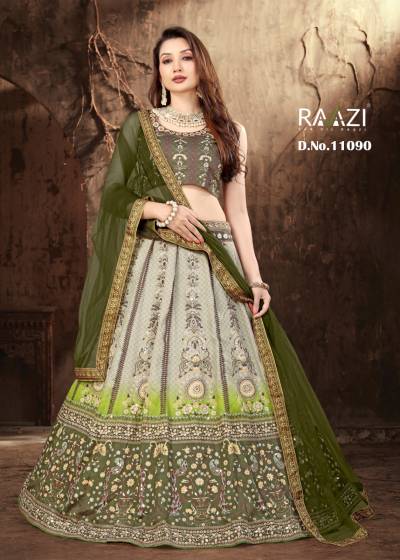 RAAZI-RANGREZ BY RAMA HEAVY SATIN LEHENGA CHOLI WHOLESALER IN INDIA