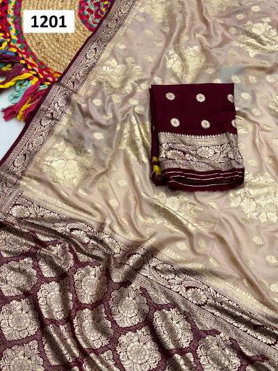 J 1201 TO 1206 DESIGNER DOLA SILK SAREE WHOLESALER IN INDIA