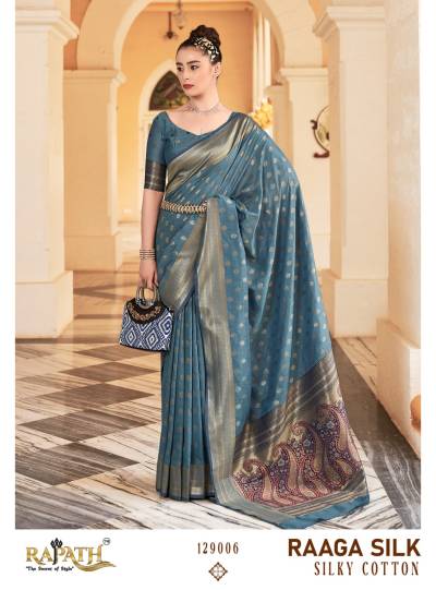 RAAGA SILK BY RAJPATH BANARASI COTTON MODAL SILK SAREE MANUFACTURER IN INDIA
