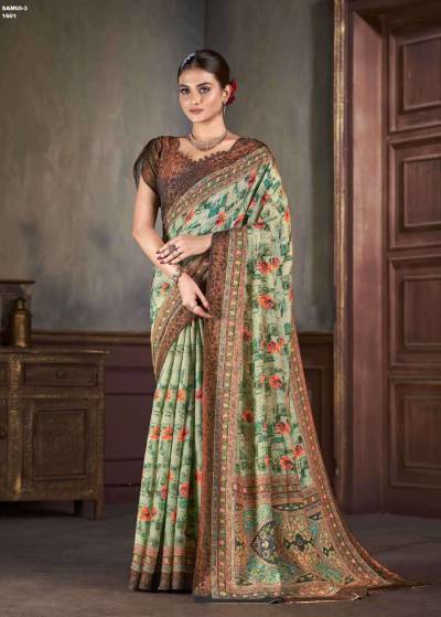 JIVORA SAMUI VOL-03 1601 TO 1616 DESIGNER PRINTED SAREE WHOLESALER IN SURAT