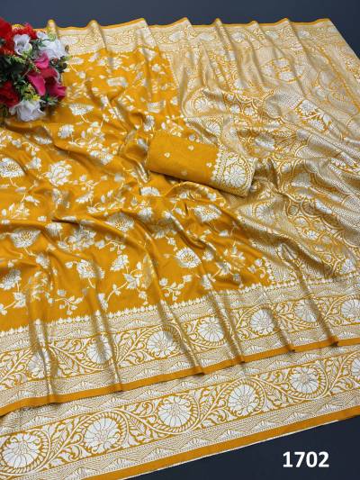 J 1701 TO 1706 DESIGNER DOLA SILK SAREE WHOLESALER IN INDIA