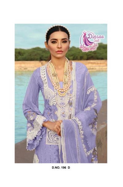 D.NO. – 196A TO 196E BY DINSAA CHIKANKARI SALWAR KAMEEZ WHOLESALER IN INDIA
