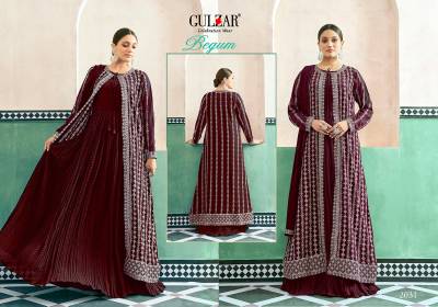 BEGUM BY GULZAR CRUSHED GEORGETTE ANARKALI WITH EMBROIDERED JACKET WHOLESALE IN INDIA