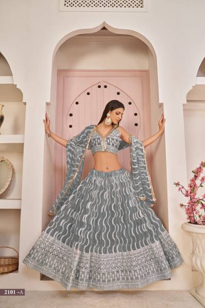 KELAYA VOL-1 BY NARAYANI FASHION BUTTERFLY NET LEHENGA CHOLI WHOLESALER IN INDIA