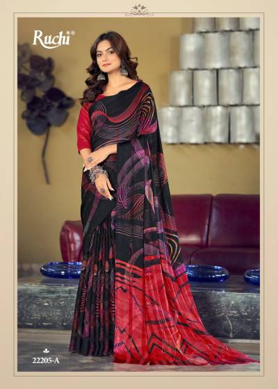 VARTIKA SILK BLACK SPECIAL BY RUCHI SILK SAREE WHOLESALER IN INDIA
